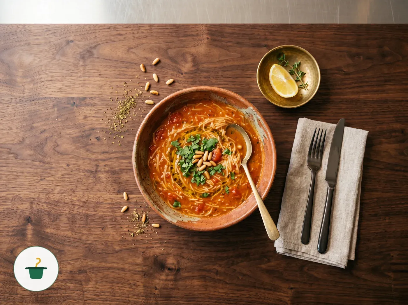شوربة شعيرية بالطماطم
